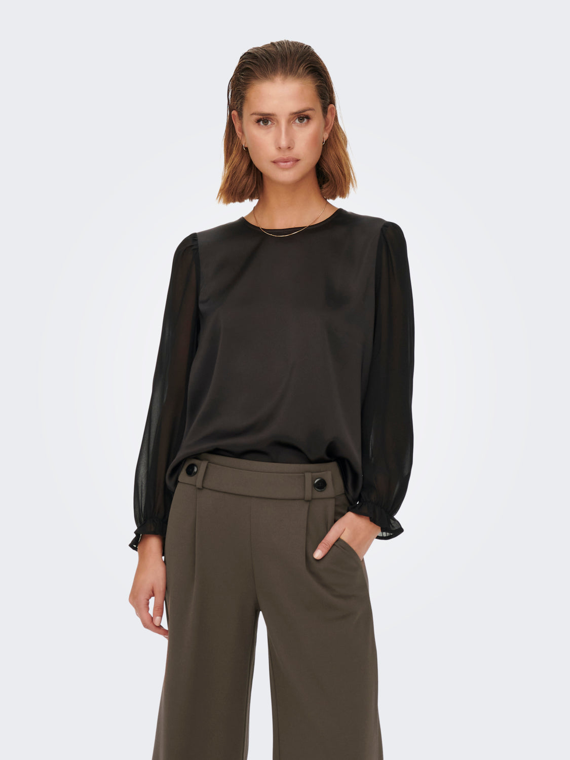 JDYGEGGO MW Wide Pant - Brun